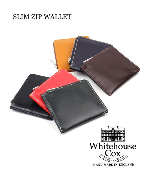 ホワイトハウスコックス 財布（メンズ） Whitehouse Cox(ホワイトハウスコックス)ブライドルレザー ミニ財布 ミニウォレット スリムジップウォレット SLIM ZIP WALLET・S3068-1832201(メンズ)(レディース)(JP)(■■)