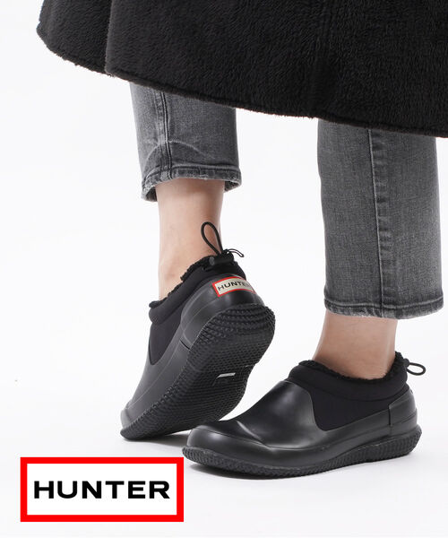 (A-2)(ハンター HUNTER) 防水 防寒 レインシューズ スリッポン レディース オリジナル シェルパ シューズ WOMENS ORIGINAL SHERPA SHOE・WFF1077NRE-0122202(レディース)