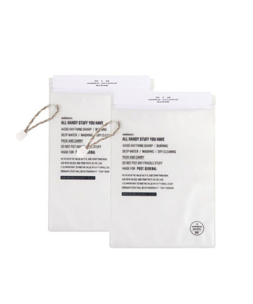 【40%OFF】ポストジェネラル POST GENERAL マジックテープ付き 防水バッグ PVC 収納袋 小物入れ THE WATERPROOF BAG M -PACK2-・W-BAG-M-4422101(メール便可)[M便 1/5](メンズ)(レディース) february-10084089 February サンプル画像2
