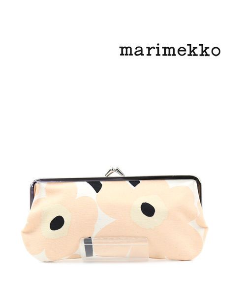 【20%OFF】マリメッコ marimekko コットン ウニッコ柄 横長 ポーチ がま口ポーチ 小物入れ SILMALASI KUKKARO MINI UNIKKO・52214290341-0062102(メール便可能商品)[M便 3/5](レディース)