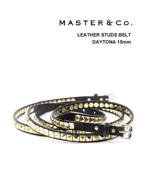 マスター アンド コー 【5/20限定ポイント10倍】マスターアンドコー Master&Co. スタッズ付き レザーベルト スタッズベルト DAYTONA 15mm・MC111-3282102(レディース)