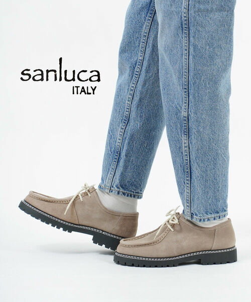 サンルカ SANLUCA スエード レースアップシューズ 靴 ・PE-19500-CA-0242202(レディース)(F)