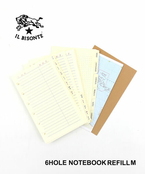 イルビゾンテ 手帳 正規品 IL BISONTE 6穴手帳用 レフィル 中 アドレス帳のみ ワールドマップ 売れ筋アイテム ・54222309870-00623...
