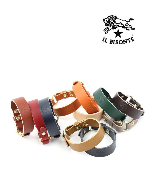 IL BISONTE ブレスレット メンズ IL BISONTE(イルビゾンテ)レザー ロゴエンボス ブレスレット・5472305597-0062302(メール便可能商品)[M便 3/5](メンズ)(レディース)