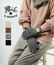 【クーポン対象外】イルビゾンテ IL BISONTE 手袋 ニットグローブ 正規品 スマホ対応 ギフト プレゼント 男性 女性 クリスマス 大人 ブラック グレ...