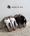 【4/30,5/1限定ポイント10倍】メゾン ド ソイル maison de SOIL スウェード クロスストラップサンダル CROSS STRAP SANDAL ENMDS1401-0341601(レディース)(D-4)