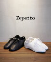 【2024年春夏新作】レペット repetto シューズ 靴 ジャズシューズ バレエシューズ フラットシューズ ドレスシューズ 革 カーフ レザー ブラック ホワイト レースアップ 人気 JAZZ-0062401(レディース)(A-3)