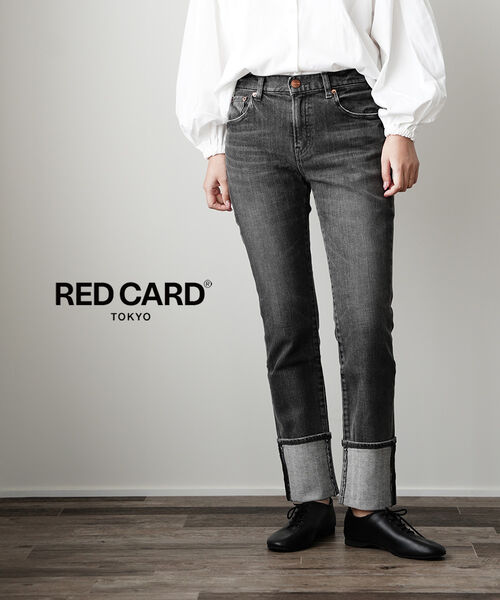 【5/16 1:59までポイント10倍】レッドカード RED CARD コットンストレッチ ロールアップデニムパンツ ジーンズ Liberty Roll Up・60421R-2942102(レディース)