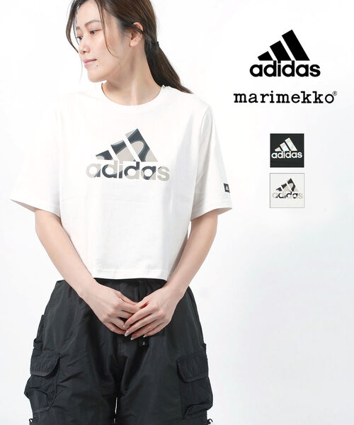 【5/20限定ポイント10倍】アディダス adidas ×marimekko マリメッコ クロップTシャツ カットソー・ETP27-0122301(メール便可能商品)[M便 5/5](レディース)(クーポン対象外)