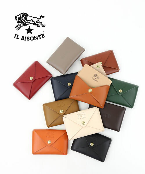 イルビゾンテ 名刺入れ 正規品 IL BISONTE レザー 折りたたみ カードケース コンパクト シンプル ユニセックス ギフト ・5432404293-0062301(メール便可能商品)[M便 4/5](メンズ)(レディース)