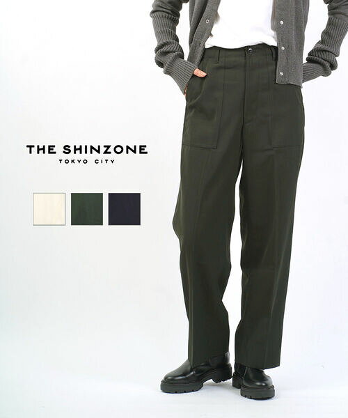 Rakuten - 【30%OFF】ザ シンゾーン THE SHINZONE パンツ ベイカーパンツ ワイドパンツ ボトムス 日本製 カーキ エクリュ ハイウエスト センタープレス 大人・24AMSPA09-4432402(レディース)