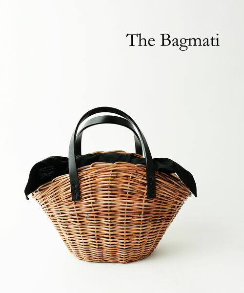 【ポイント2倍】【2024年春夏新作】バグマティ The Bagmati かごバッグ ハンドバッグ ミニバッグ レディース アラログ ラタン 藤 レザー 牛革 シェル型 ナチュラル キャラメル ブラック・BBK19-11-0242401(レディース)のサムネイル