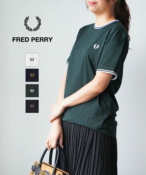 5/20ݥ10ܡۡ2024ǯղƿۥեåɥڥ꡼ FRED PERRY T ȥåץ åȥ ˥å Ⱦµ 롼ͥå åȥ   ץ  ֡M1588-3872401(᡼زǽ)[M 5/5]()(ǥ)