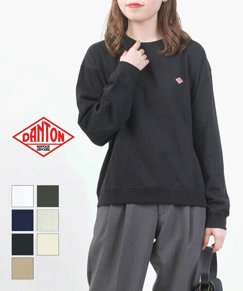 【クーポン対象外】【2025年秋冬新作】ダントン DANTON 長袖 スウェット ロングTシャツ カットソー トップス 無地 コットン 綿 ロゴ 定番 人気 シンプル カジュアル・DT-C0203TCB-0322502(レディース)(JP)のサムネイル