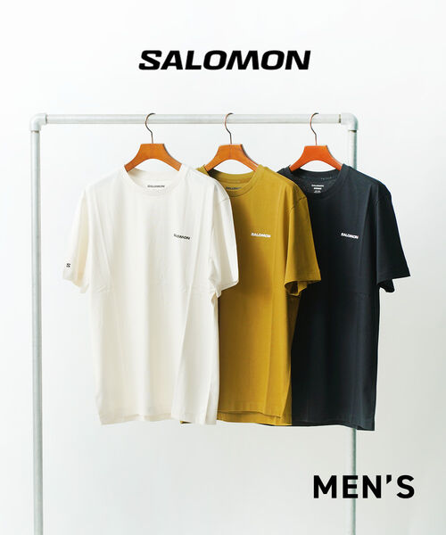 Rakuten - 【スーパーセール期間ポイント10倍】サロモン SALOMON Tシャツ カットソー トップス ロゴT 半袖 綿 コットン シンプル カジュアル アウトドア タウンユース・CHESTLOGO-RGT-M-5132502(メール便可能商品)[M便 5/5](メンズ)