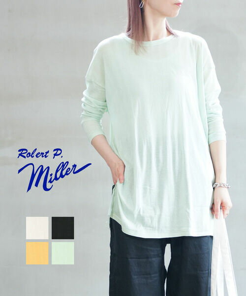 Rakuten - 【20%OFF】ミラー MILLER カットソー Tシャツ シアー トップス ロンT 長袖 ゆったり 薄手 透け感・RM234-2131-4592501(メール便可能商品)[M便 5/5](レディース)