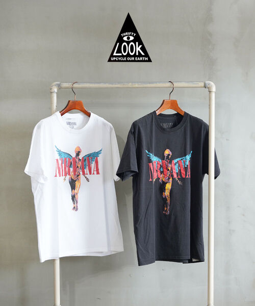 楽天February【ブラックフライデー期間ポイント10倍】スリフティールック THRIFTY LOOK Tシャツ 半袖 ロックTシャツ トップス ヴィンテージ加工 ユニセックス・TL23S044-2932501（メール便可）[M便 5/5]（メンズ）（レディース）