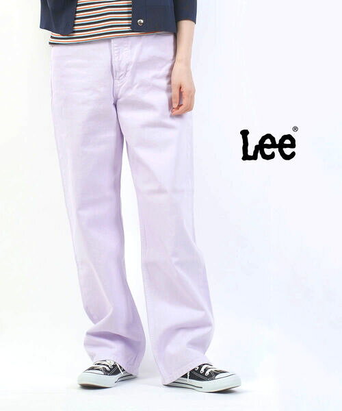 【4/25限定10%クーポン&ポイント10倍】リー Lee デニム パンツ ジーンズ デニムパンツ ストレート ワイド ハイウエスト コットン 日本製・LL2651-4882402(レディース)
