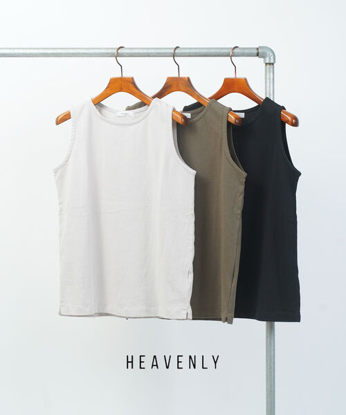 Rakuten - 【ポイント10倍】ヘブンリー HEAVENLY タンクトップ トップス インナー ノースリーブ 綿 コットン レイヤード 重ね着 シンプル カジュアル 普段使い・2536134-5022501(メール便可能商品)[M便 5/5](レディース)
