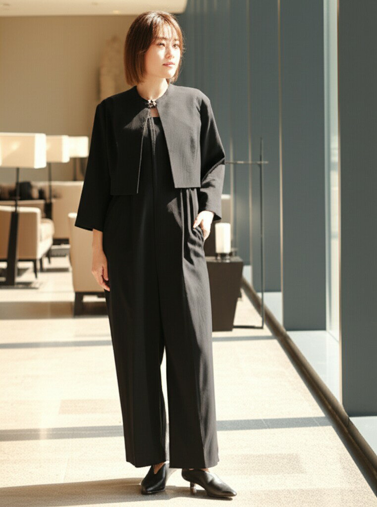 Rakuten - 【マラソン期間中ポイント10倍】シニヨン CHIGNON ジャケット オールインワン セットアップ セットアイテム コンビネゾン ノーカラージャケット パンツドレス オケージョン フォーマル・3645-224KK-5092402(レディース)(2F)