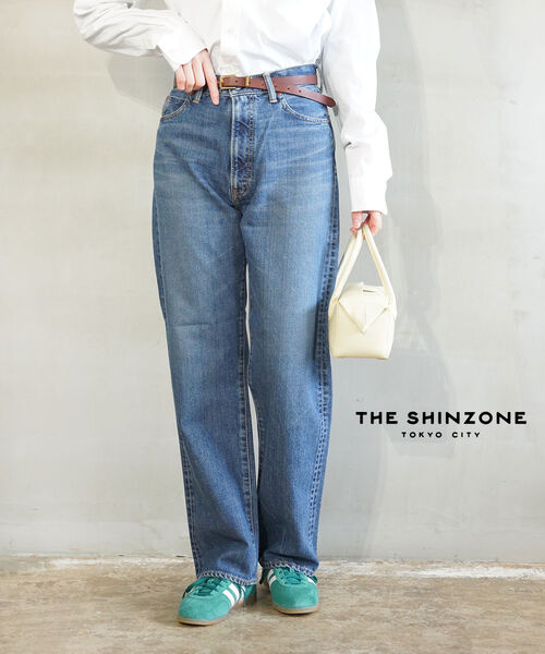 Rakuten - 【4/20限定ポイント10倍】【2026年春夏新作】ザ シンゾーン THE SHINZONE デニム パンツ ジーンズ ハイウエスト ハイライズ ストレート コットン 日本製・24AMSPA01-4432601(レディース)