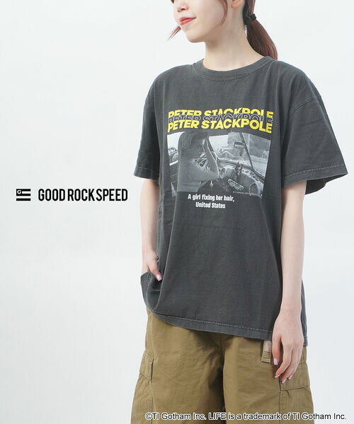Rakuten - 【スーパーセール期間ポイント10倍】【2026年春夏新作】グッドロックスピード GOOD ROCK SPEED Tシャツ 半袖 カットソー トップス フォトプリント ロゴ カジュアル・26LFE010W-0242601(メール便可能商品)[M便 5/5](レディース)