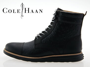 コールハーン COLE HAAN LUNAR GRAND LACE BOOT ルナグランド レース ブーツ 【NIKE X COLE HAAN】ナイキ コラボ BLACK OSTRICH PRINT ブラック オーストリッチ プリント ワイズ：MIDIUM #C13664