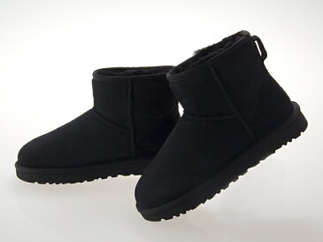 アグ UGG AUSTRALIA WOMENS CLASSIC MINI II ウィメンズ クラシック ミニ 2 レディース ムートンブーツ シープスキン BLACK ブラック #1016222-blk