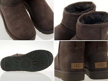 アグ UGG AUSTRALIA WOMENS CLASSIC MINI II ウィメンズ クラシック ミニ 2 レディース ムートンブーツ シープスキン CHOCOLATE チョコレート #1016222-cho