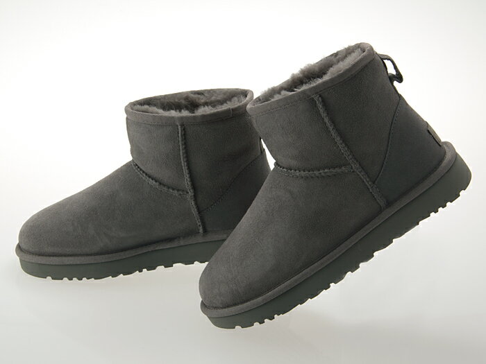 アグ UGG AUSTRALIA WOMENS CLASSIC MINI II ウィメンズ クラシック ミニ 2 レディース ムートンブーツ シープスキン GREY グレー #1016222-grey