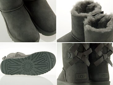 アグ UGG AUSTRALIA WOMENS BAILEY BOW II ウィメンズ ベイリー ボウ 2 レディース ムートン ブーツ シープスキン GREY グレー #1016225-grey