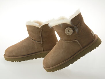 アグ UGG AUSTRALIA WOMENS MINI BAILEY BUTTON II ウィメンズ ミニ ベイリー ボタン 2 レディース ムートンブーツ シープスキン CHESTNUT チェストナット #1016422-che