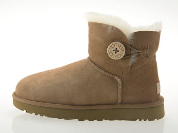 アグ UGG AUSTRALIA WOMENS MINI BAILEY BUTTON II ウィメンズ ミニ ベイリー ボタン 2 レディース ムートンブーツ シープスキン CHESTNUT チェストナット #1016422-che