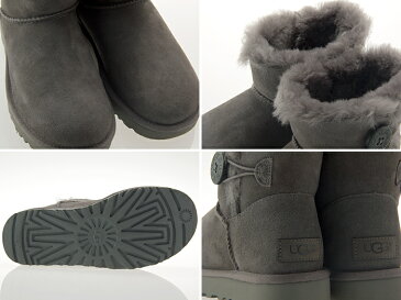 アグ UGG AUSTRALIA WOMENS MINI BAILEY BUTTON II ウィメンズ ミニ ベイリー ボタン 2 レディース ムートンブーツ シープスキン GREY グレー #1016422-grey