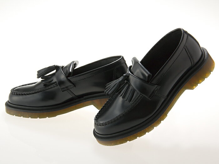 ドクターマーチン Dr.Martens ADRIAN TASSEL LOAFER エイドリアン タッセル ローファー BLACK POLISHED SMOOTH ブラック 黒 ポリッシュドスムースレザー メンズ・レディースサイズ #24369001