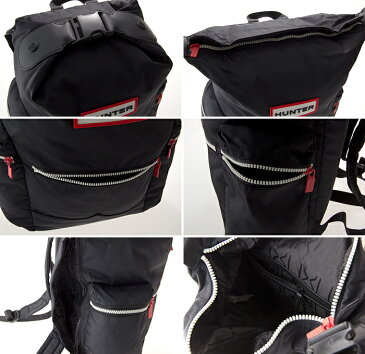 ハンター HUNTER ORIGINAL TOP CLIP BACKPACK NYLON BAG ハンター オリジナル トップクリップ バックパック ナイロン バッグ 鞄 リュック ユニセックス 容量17L BLACK ブラック 黒 #UBB6017ACD-BLK