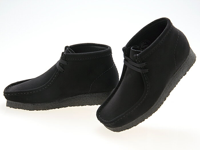 クラークス CLARKS ORIGINALS WOMENS WALLABEE BOOT ウィメンズ ワラビー ブーツ レディース 女性用 黒 BLACK SUEDE ブラック スエード 26155521