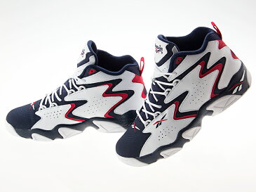 リーボック REEBOK MOBIUS OG MU メビウス OG WHITE/COLLEGIATE NAVY/RED ホワイト/ネイビー/レッド OUTLET アウトレット 黄ばみ 左足26.0センチ 右足27.5センチ #cn7885-out2