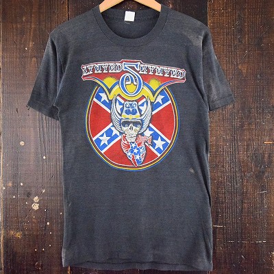 80 039 s LYNYRD SKYNYRD USA製 スカルプリント バンドTシャツ 80年代 バンT ミュージック レナードスキナード 【古着】 【ヴィンテージ】 【中古】 【メンズ店】