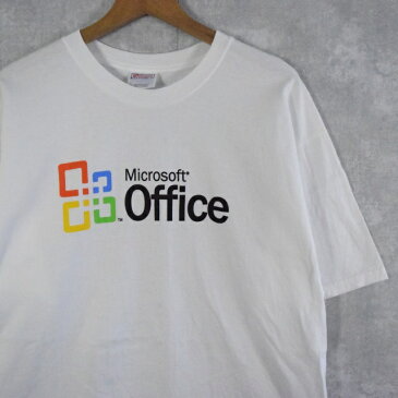 Microsoft Office 企業ロゴプリントTシャツ L マイクロソフト パソコン テック テクノロジー 【古着】 【ヴィンテージ】 【中古】 【メンズ店】