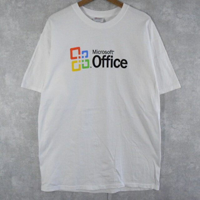 Microsoft Office 企業ロゴプリントTシャツ L マイクロソフト パソコン テック テクノロジー 【古着】 【ヴィンテージ】 【中古】 【メンズ店】