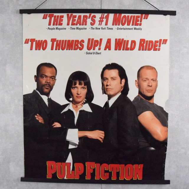1994 PULP FICTION Movie Poster 90s 90年代 パルプフィクション サミュエルLジャクソン ユマサーマン ジョントラボルタ ブルースウィルス 映画 ムービー ポスター 【古着】 【ヴィンテージ】 【中古】 【メンズ店】