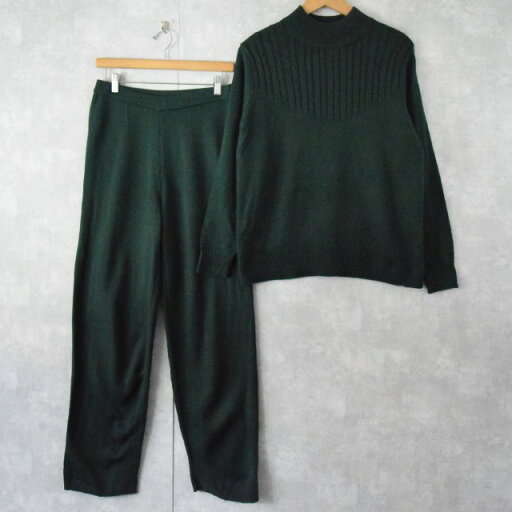 アクリルニットセーター/パンツ SETUP グリーン 緑 セットアップ 【古着】 【ヴィンテージ】 【中古】 【メンズ店】 アクリルニットセーター/パンツ SETUP グリーン 緑 セットアップ 【古着】 【ヴィンテージ】 【中古】 【メンズ店】