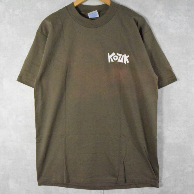 90's KOZIK アートプリントTシャツ L DEADSTOCK 90年代 90s コジック カーキ 半袖    