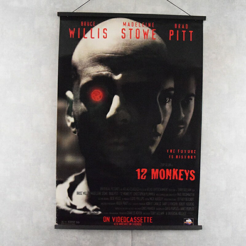 "12 Monkeys" SF Movie Poster ブルースウィルス 映画 ムービー ポスター 雑貨 小物 【古着】 【ヴィンテージ】 【中古】 【メンズ店】