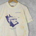 90 039 s USA製 ...Stunning イラストプリントTシャツ L 90年代 90s アメリカ製 白 ホワイト 機械 コピー機【古着】 【ヴィンテージ】 【中古】 【メンズ店】