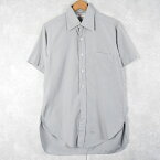 60's Marshall Field & Company マチ付き コットンシャツ SIZE15 60年代 60s グレー 半袖【古着】 【ヴィンテージ】 【中古】 【メンズ店】