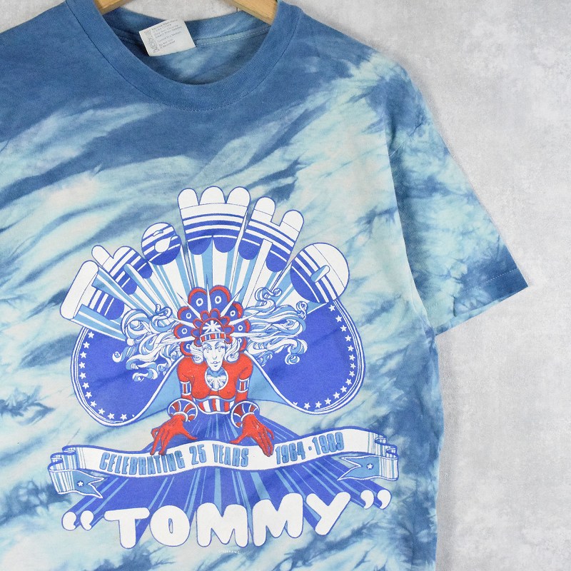 80 039 s The Who TOMMY Celebrating 25 years ロックバンド タイダイTシャツ L 80年代 80s ザフー バンT ミュージック 音楽 【古着】 【ヴィンテージ】 【中古】 【メンズ店】