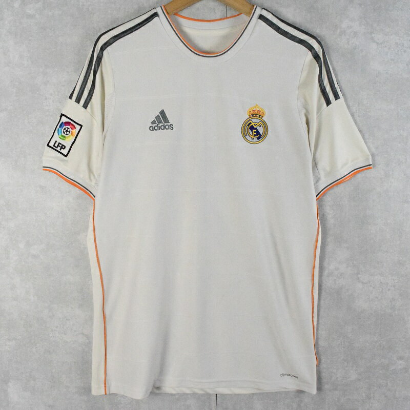 2013-2014 Real Madrid "RONALD 7" サッカーユニフォームシャツ ゲームシャツ アディダス adidas レアルマドリード 白 ホワイト 半袖 ..