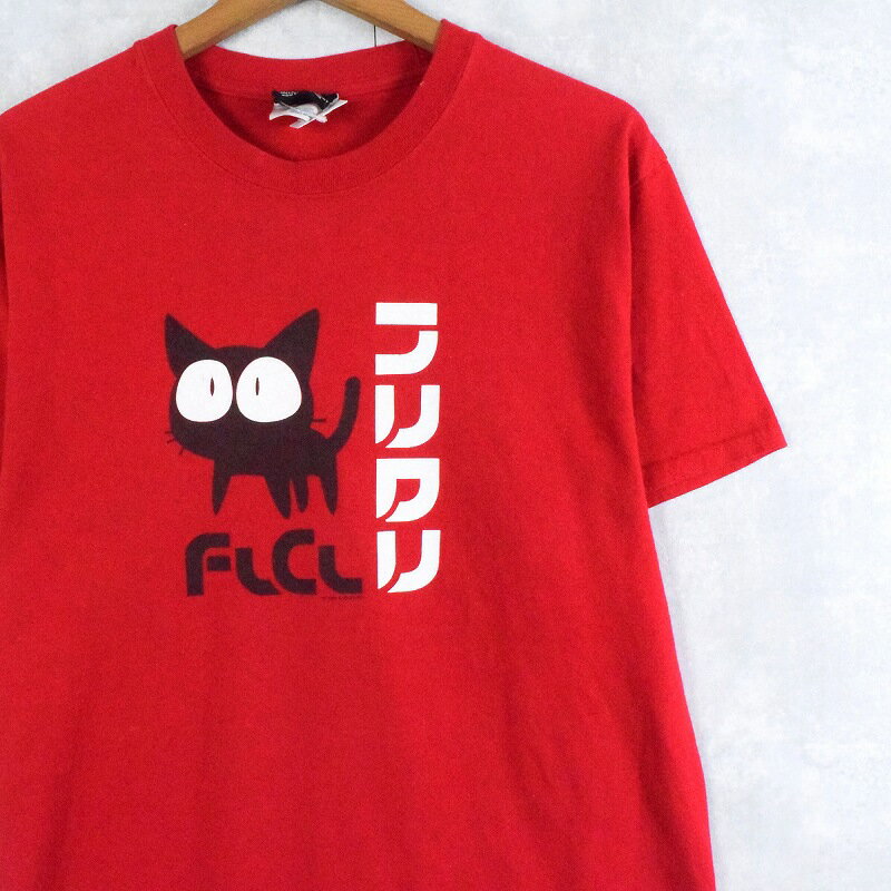 90's FLCL アニメプリントTシャツ M 90s 90年代 フリクリ コミック 漫画【古着】 【ヴィンテージ】 【中古】 【メンズ店】